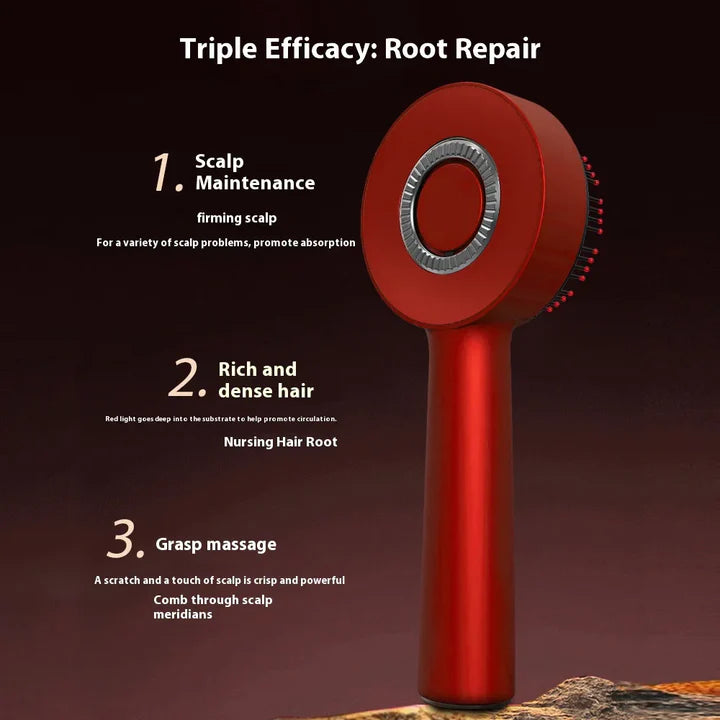 Electric Massage Comb with Red Light Therapy - Portable Hair Growth Stimulator, Essence Oil Applicator