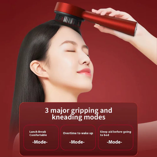 Electric Massage Comb with Red Light Therapy - Portable Hair Growth Stimulator, Essence Oil Applicator