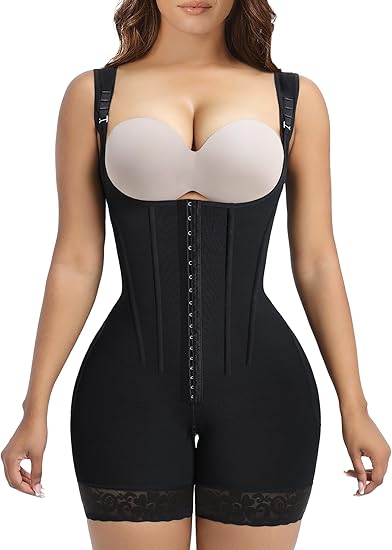 YIANNA Fajas Colombianas Moldeadoras Shapewear Tummy Control Body Shaper Postpartum Butt Lift Compression Garment with Bones